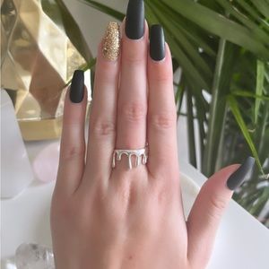 NWT silver adjustable drip ring